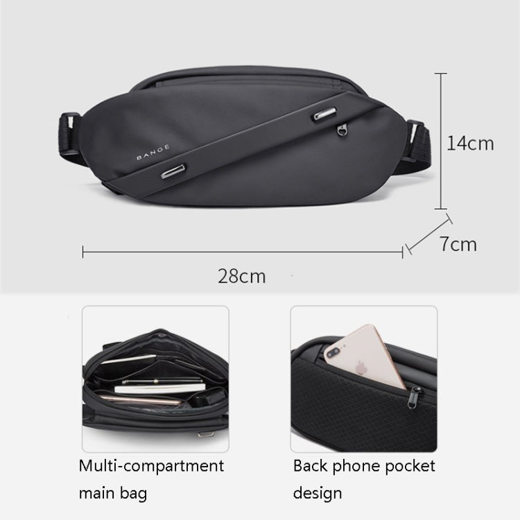 BANGE BG-7295 Men Waterproof Business Casual Chest Bag Messenger Bag Reluova