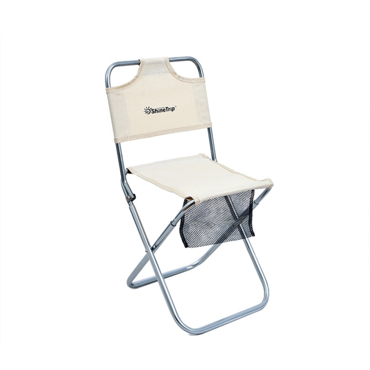 ShineTrip Outdoor Backrest Folding Stool Aluminum Alloy Folding Backrest Maza Reluova