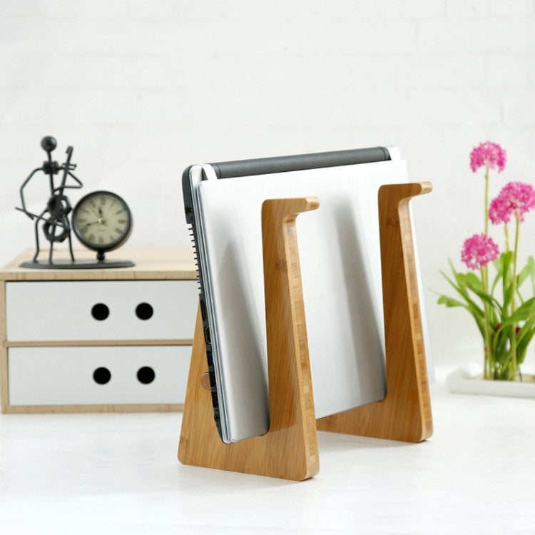 Bamboo Wood Computer Cooling Bracket Beech Wood Tablet Desktop Storage Rack My Store