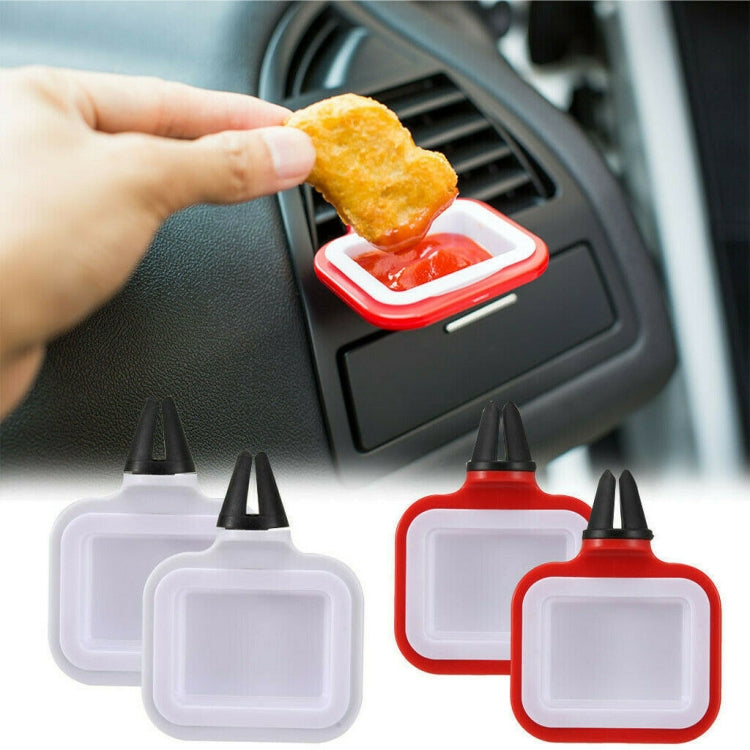 3 PCS  Car Sauce Rack Ketchup Fries Seasoning Box,Random Color Delivery