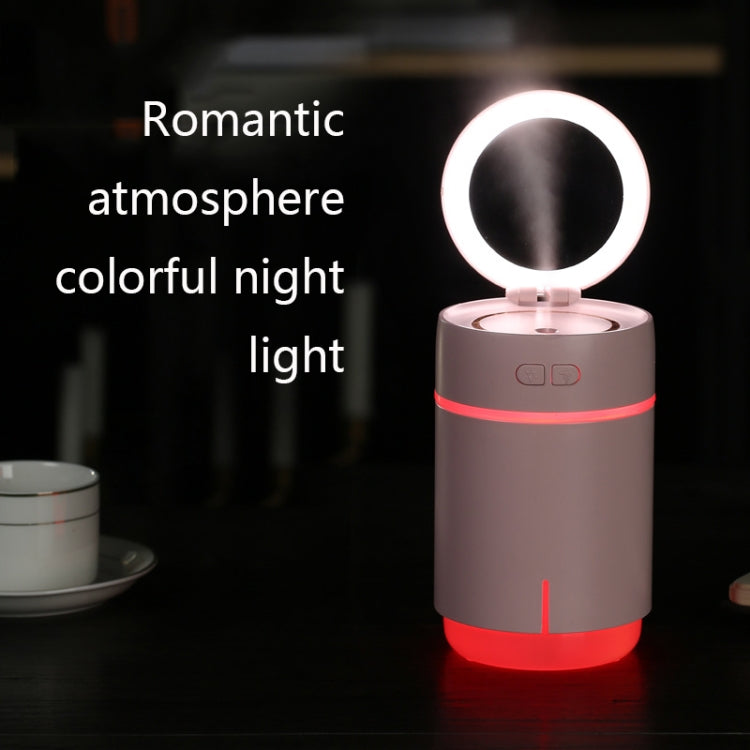 K005 Portable Hydrating LED Fill Light Makeup Mirror USB Mini Humidifier