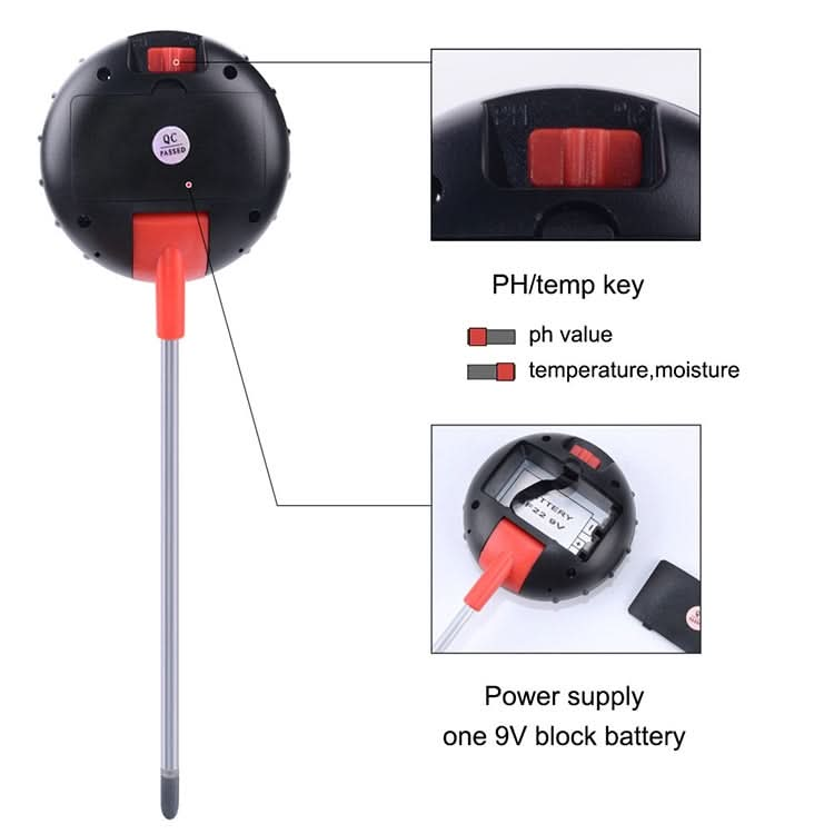 Five-In-One Soil Meter PH Humidity Temperature Photometry Detector PH Photometry Multifunctional Detector My Store