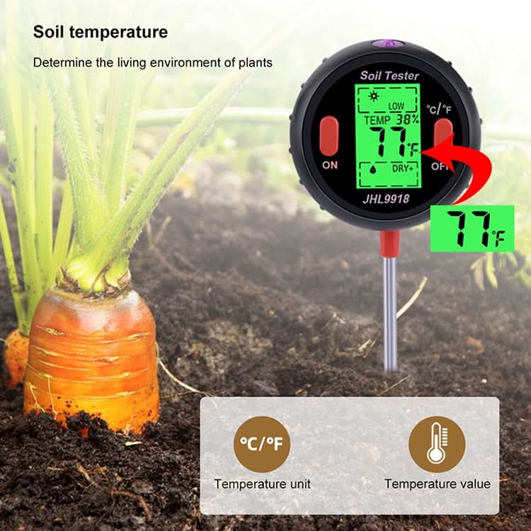 Five-In-One Soil Meter PH Humidity Temperature Photometry Detector PH Photometry Multifunctional Detector My Store