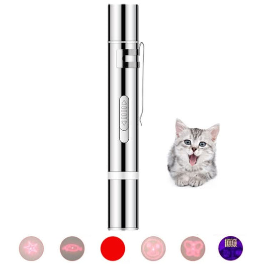 USB In-Line Flashlight Laser Pattern Funny Cat Stick Funny Cat Toy Pet Supplies - Reluova