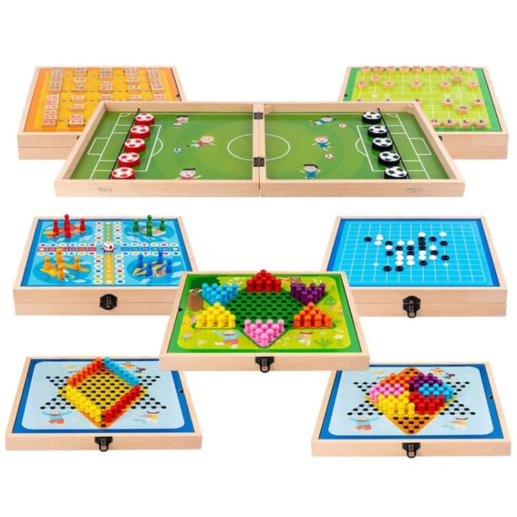 Beech Multi-Function Game Chess Two-Person Battle Parent-Child Interaction Ejection Chess Reluova