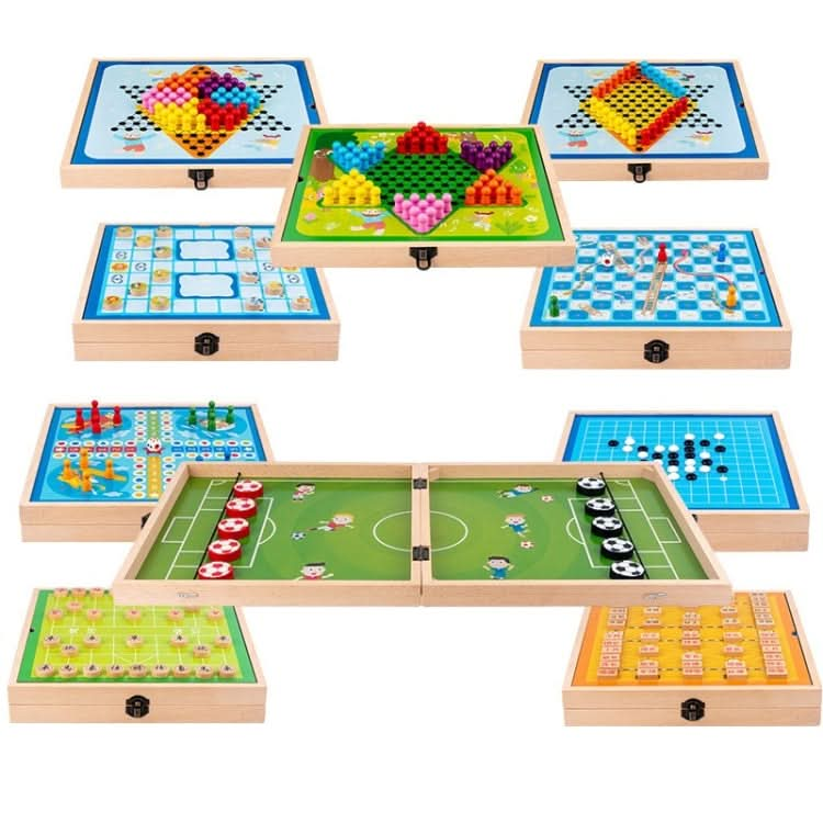 Beech Multi-Function Game Chess Two-Person Battle Parent-Child Interaction Ejection Chess Reluova