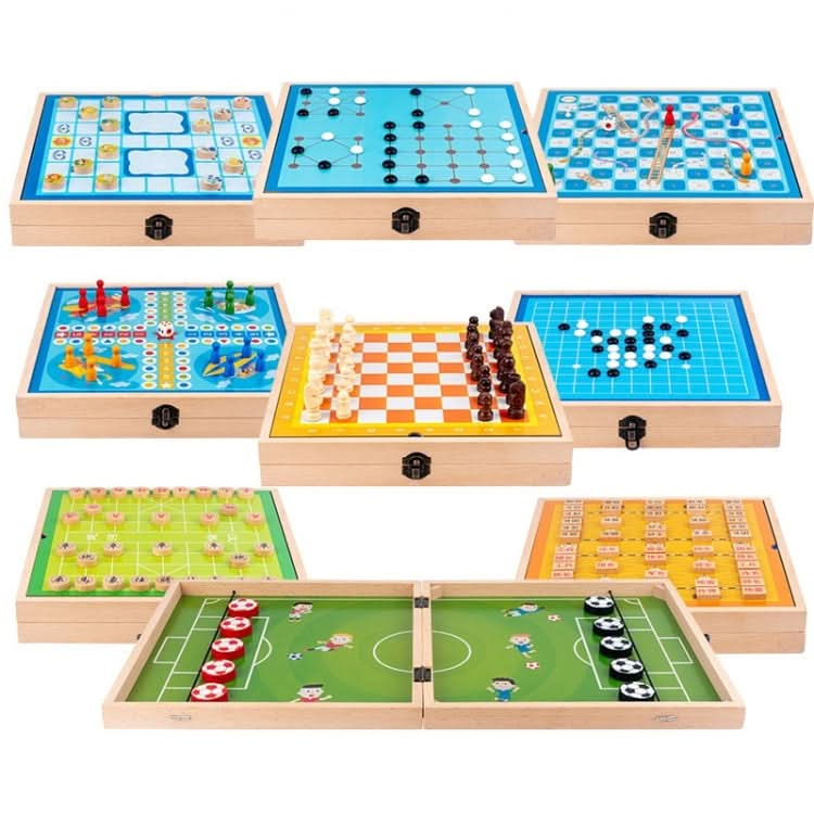 Beech Multi-Function Game Chess Two-Person Battle Parent-Child Interaction Ejection Chess Reluova