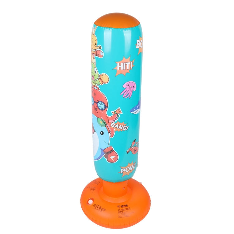 Cartoon Underwater Animal Pattern Children Inflatable Vertical Boxing Column Tumbler Inflatable Sandbag, Height: 1.25m Reluova