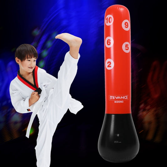 PVC Children Vertical Inflatable Punching Bag Boxing Column Tumbler Punching Bag, Height: 1.55m