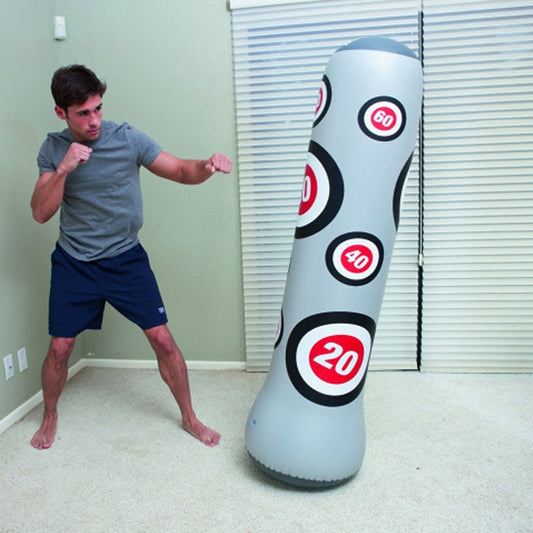 Adult Children Vent Toy Punching Bag Inflatable Boxing Pillar Sandbag Tumbler, Height: 1.6m Reluova