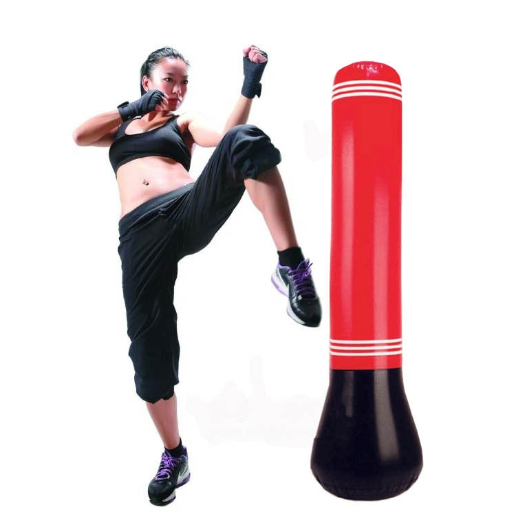 PVC Adult Children Inflatable Punching Bag Boxing Column Tumbler Punching Bag, Height: 1.5