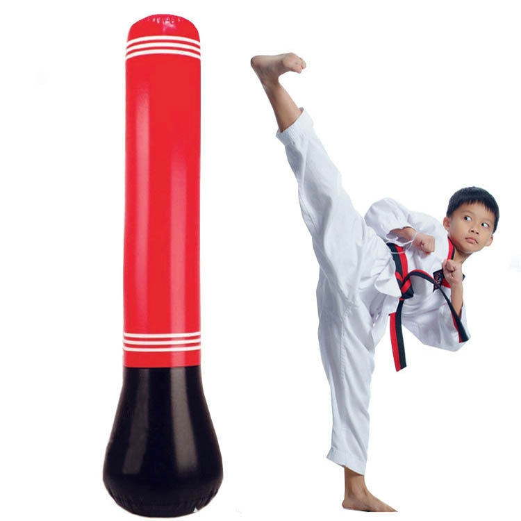 PVC Adult Children Inflatable Punching Bag Boxing Column Tumbler Punching Bag, Height: 1.5