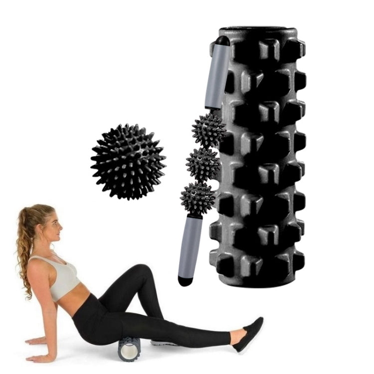 3 in 1 Eva Foam Roller Hollow Muscle Relaxation Roller Yoga Column Set, Length:-Reluova