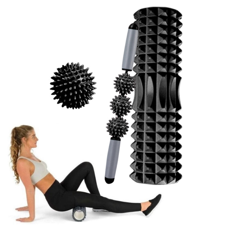 3 in 1 Eva Foam Roller Hollow Muscle Relaxation Roller Yoga Column Set, Length: