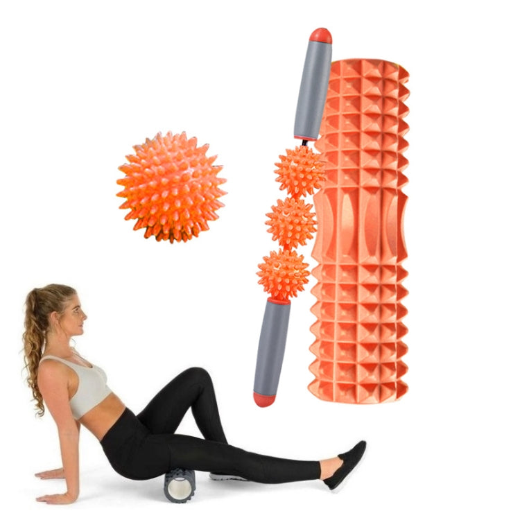 3 in 1 Eva Foam Roller Hollow Muscle Relaxation Roller Yoga Column Set, Length: