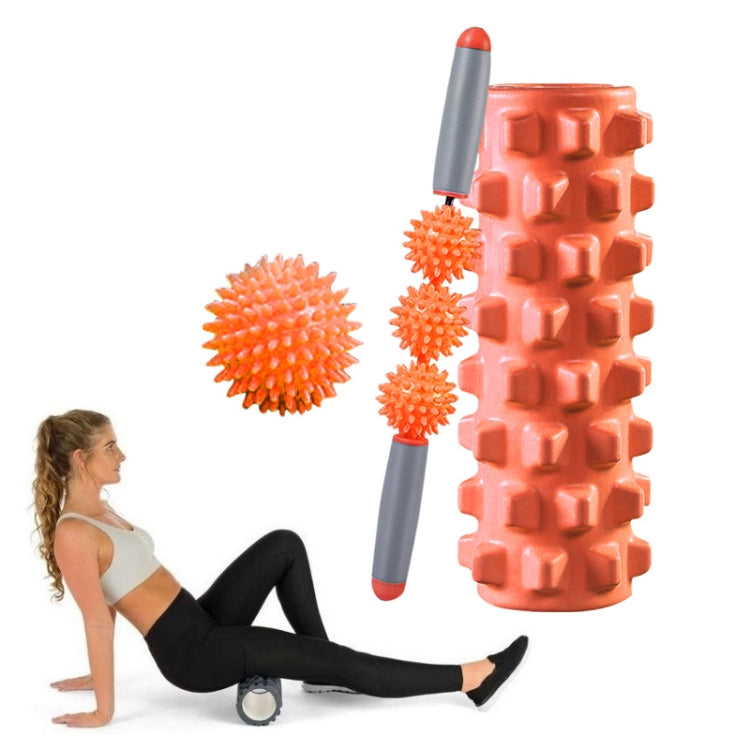 3 in 1 Eva Foam Roller Hollow Muscle Relaxation Roller Yoga Column Set, Length:-Reluova