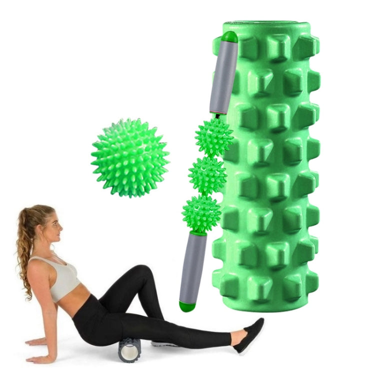 3 in 1 Eva Foam Roller Hollow Muscle Relaxation Roller Yoga Column Set, Length:-Reluova