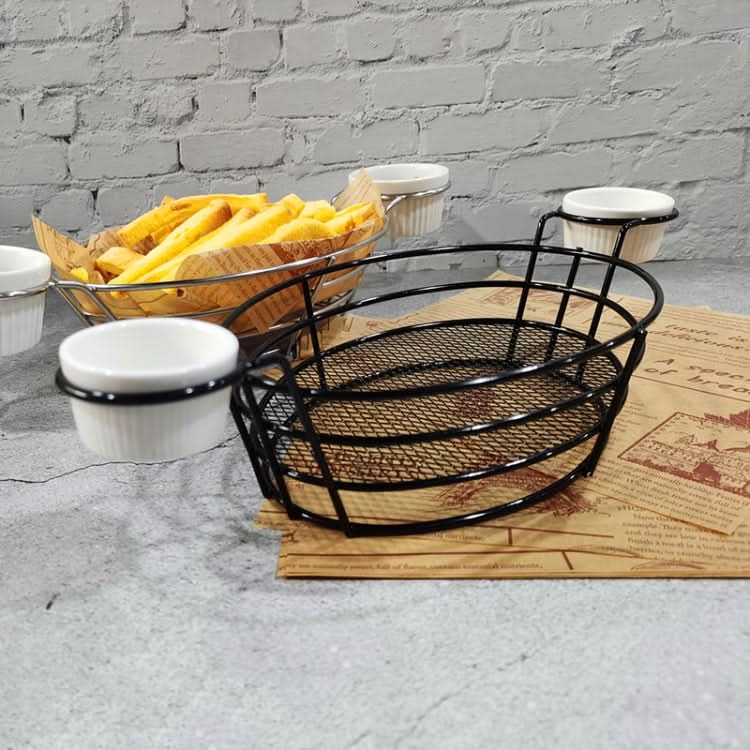 Wrought Iron Fruit Portable Storage Basket Bread French Fries Fried Snacks Portable Basket - Reluova