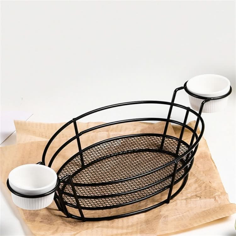 Wrought Iron Fruit Portable Storage Basket Bread French Fries Fried Snacks Portable Basket - Reluova