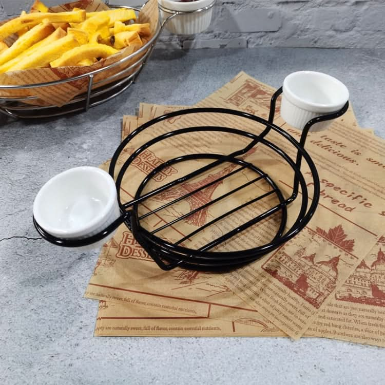 Wrought Iron Fruit Portable Storage Basket Bread French Fries Fried Snacks Portable Basket - Reluova