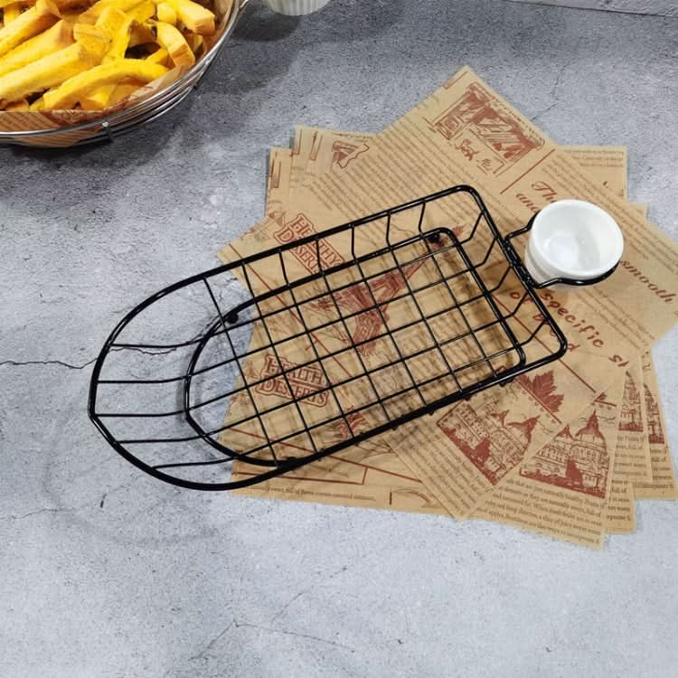 Wrought Iron Fruit Portable Storage Basket Bread French Fries Fried Snacks Portable Basket - Reluova