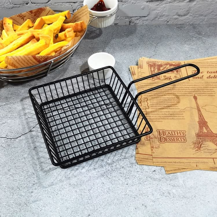 Wrought Iron Fruit Portable Storage Basket Bread French Fries Fried Snacks Portable Basket - Reluova