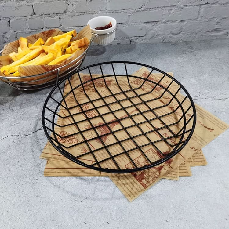 Wrought Iron Fruit Portable Storage Basket Bread French Fries Fried Snacks Portable Basket - Reluova