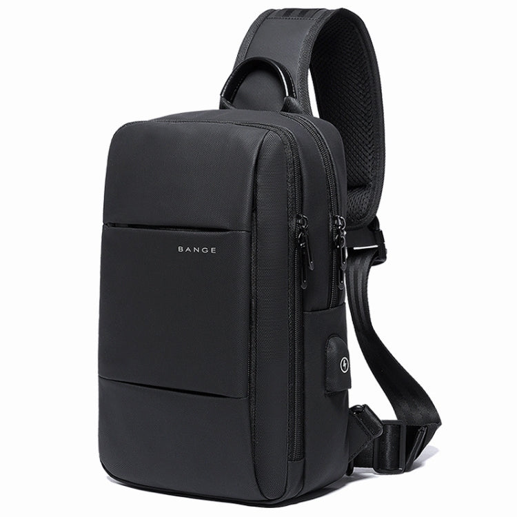 BANGE BG-77107 Men One-Shoulder Bag Casual Simple Messenger Bag with External USB Charging Port Reluova