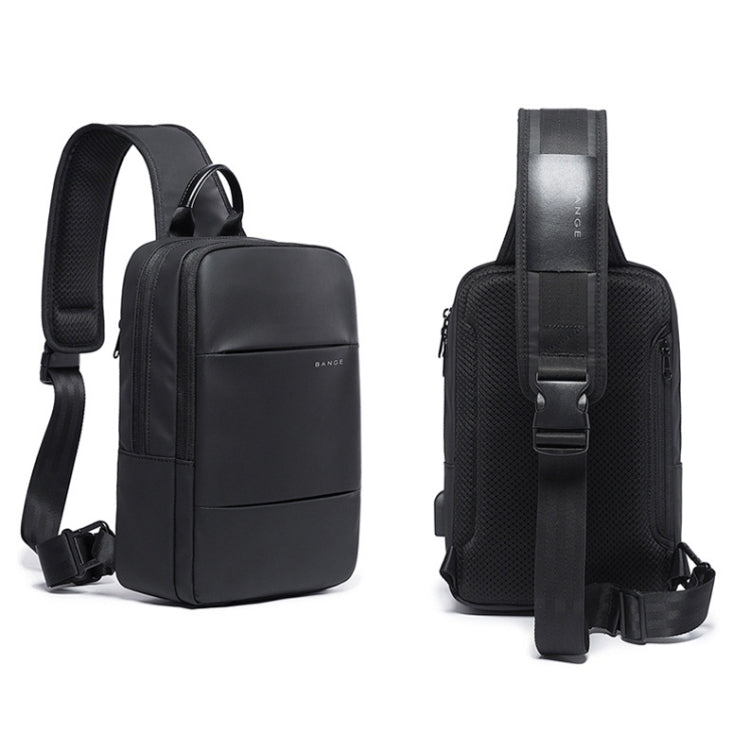 BANGE BG-77107 Men One-Shoulder Bag Casual Simple Messenger Bag with External USB Charging Port Reluova