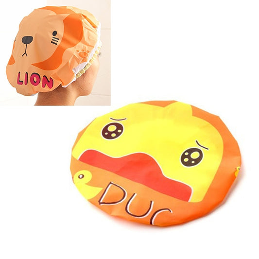 3 PCS Cute Cartoon Shower Bath Cap Saunas Lace Elastic Band Cap Hair Protective Cap-Reluova