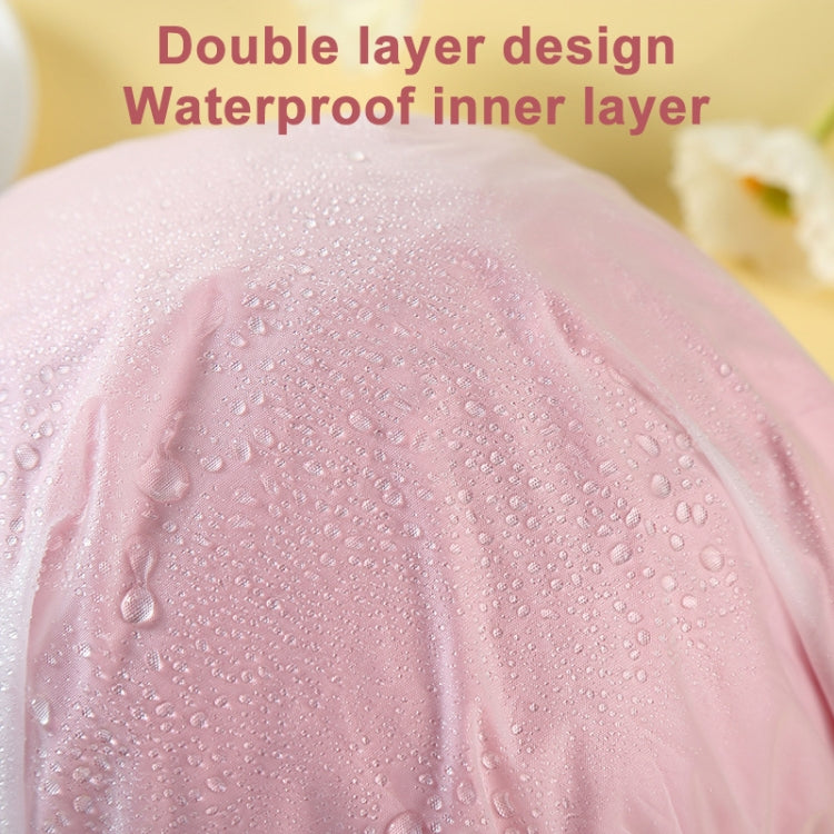 Lovely Thick Women Satin Colorful Double Waterproof Hair Cover Bathing Cap