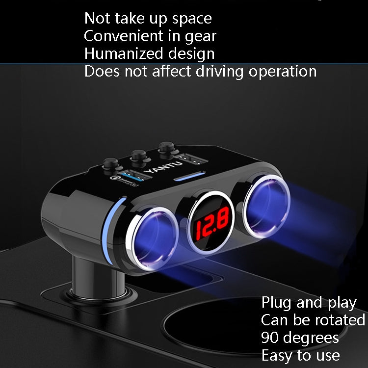 YANTU B39 Cigarette Lighters Cars Multifunctional Usb Fast Charging Car Charger