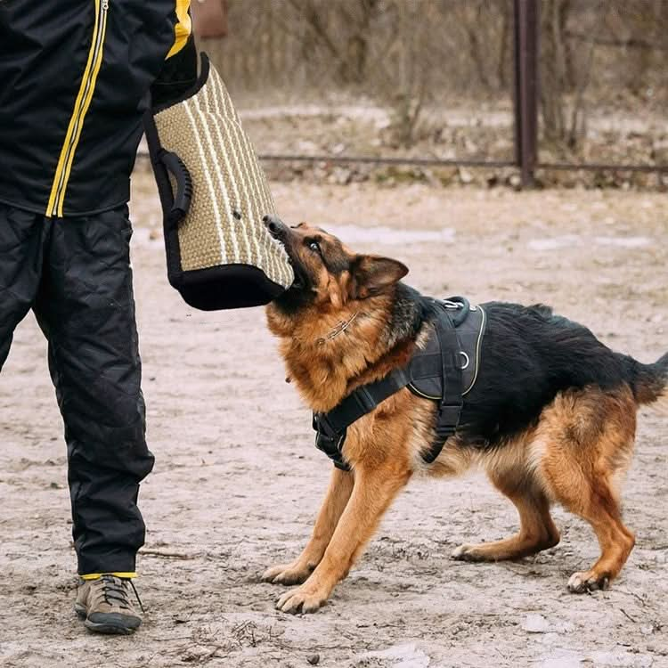 Dog Training Black-Edged Rough-Grained Jute Fluttering Sleeves Protector.