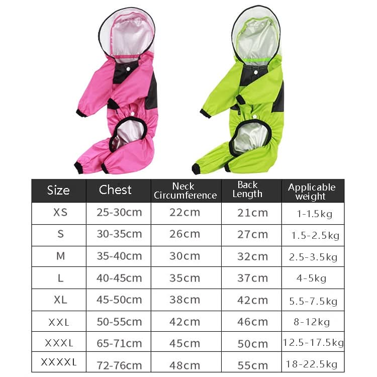 Seasons Universal Raincoat For Dogs Four-Legged Clothing Transparent PU Waterproof Clothing - Reluova