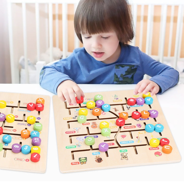 Wooden Children Enlightenment Teaching Aid Numbers / Letters Cognition Educational Toy Reluova