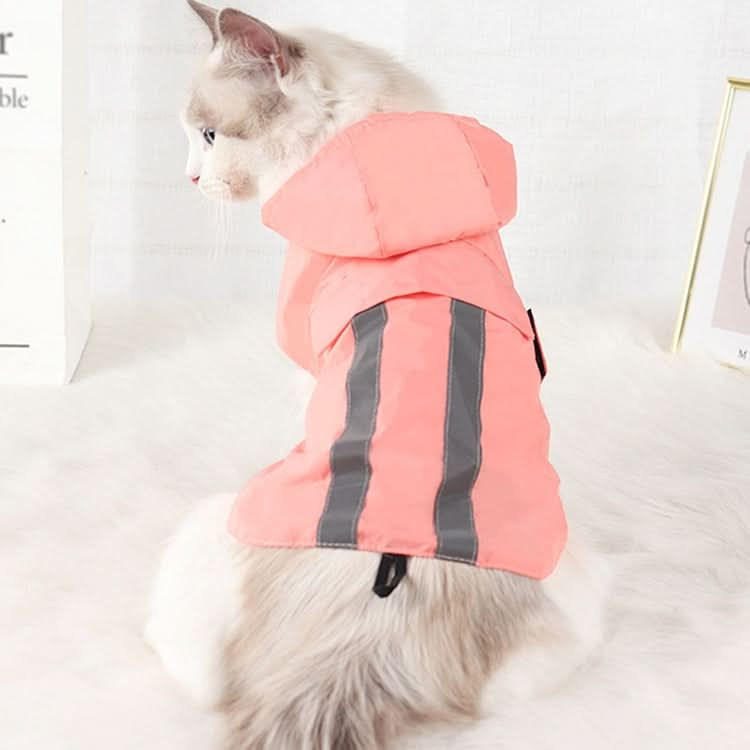 Dog Raincoat Reflective Strip Hooded Rain Poncho Four Seasons Universal Breathable - Reluova