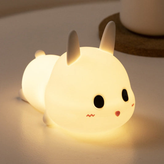 Cute Rabbit Pats Night Light Bedside Nursing Eye Protection Children Sleeping Silicone Lamp My Store