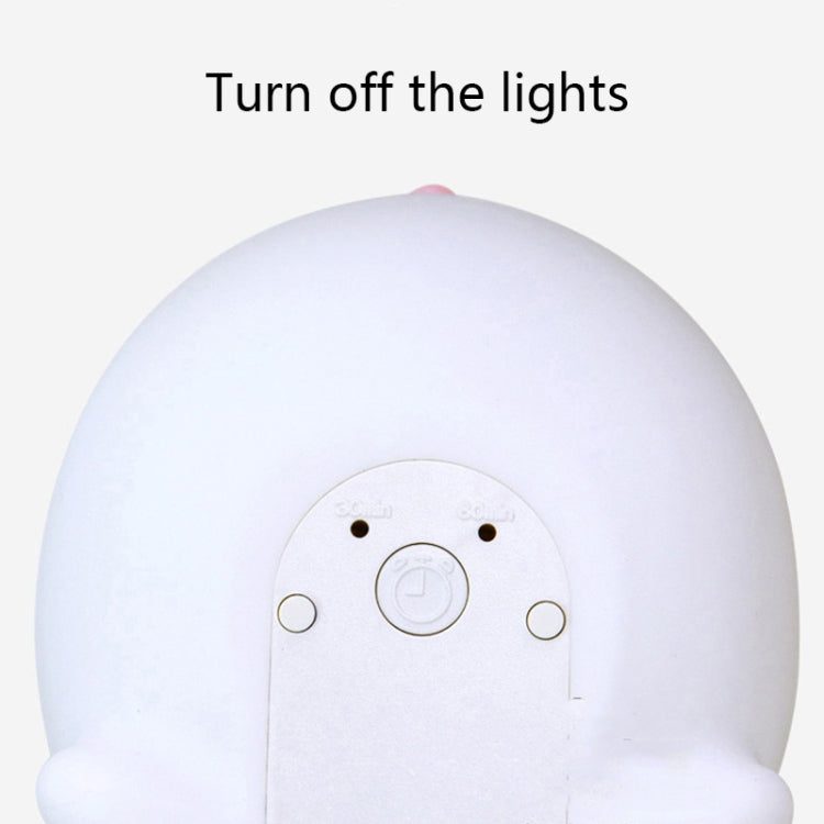 Cute Rabbit Pats Night Light Bedside Nursing Eye Protection Children Sleeping Silicone Lamp My Store