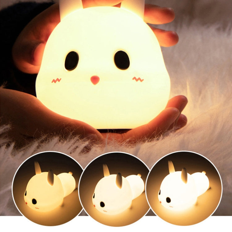 Cute Rabbit Pats Night Light Bedside Nursing Eye Protection Children Sleeping Silicone Lamp My Store