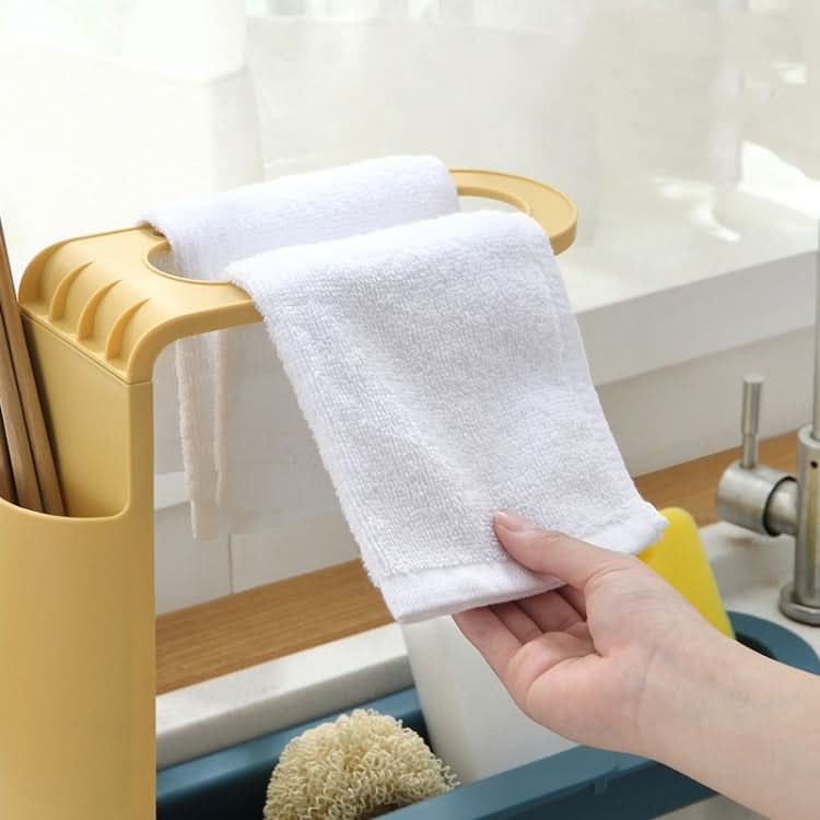 2 PCS Sink Telescopic Storage Drain Rack Kitchen Shelf Dishwashing Cloth Rack