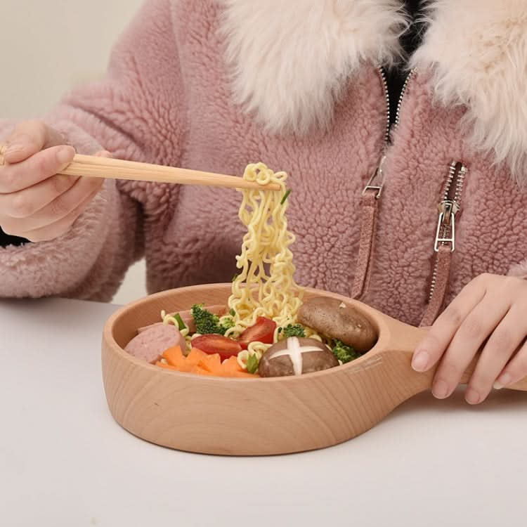 Instant Noodle Bowl Wooden Kimchi Bowl Fruit Salad Wooden Bowl With Handle Reluova