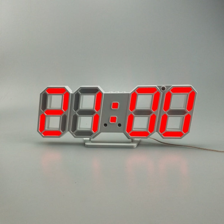 6609 3D Stereo LED Alarm Clock Living Room 3D Wall Clock My Store