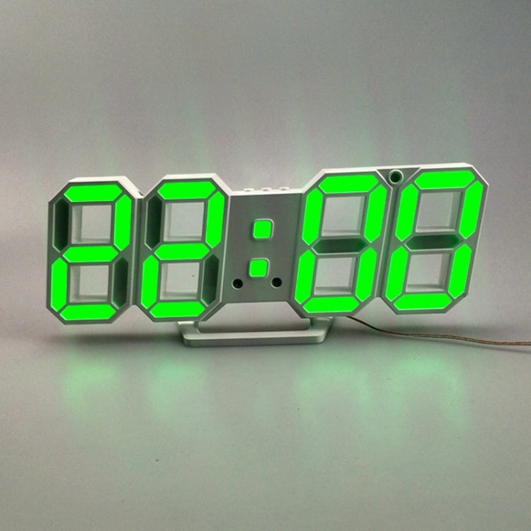 6609 3D Stereo LED Alarm Clock Living Room 3D Wall Clock My Store