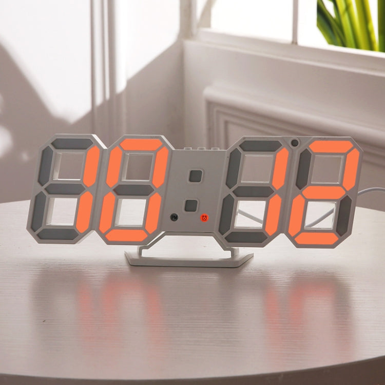 6609 3D Stereo LED Alarm Clock Living Room 3D Wall Clock My Store