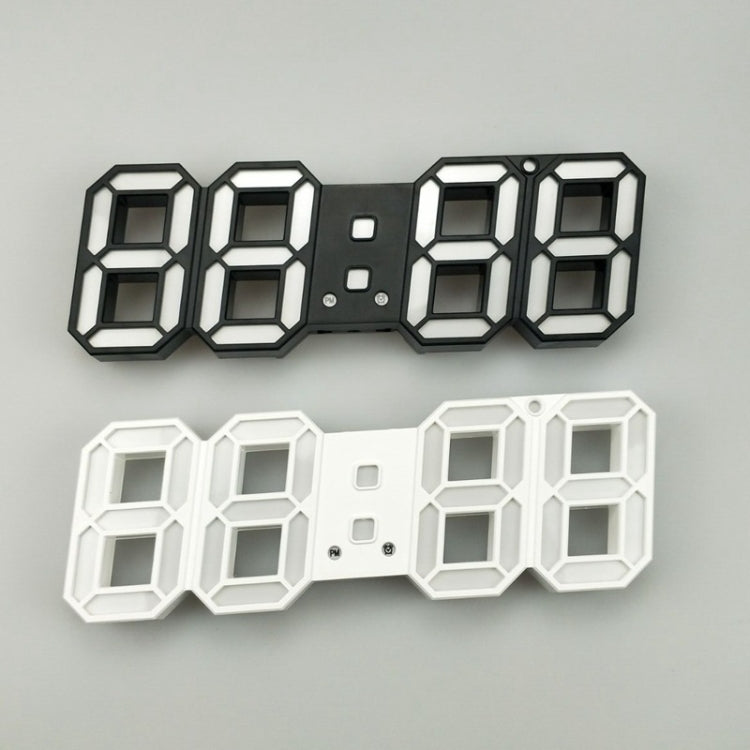 6609 3D Stereo LED Alarm Clock Living Room 3D Wall Clock My Store