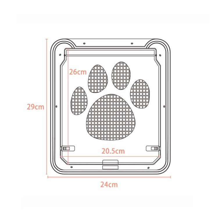 Pet Supplies Dog Paw Print Door Bite-Proof Small Dog Cat Screen Window Door Cat And Dog Door - Reluova