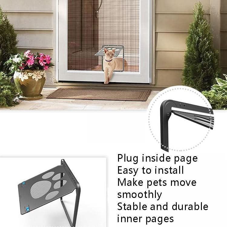 Pet Supplies Dog Paw Print Door Bite-Proof Small Dog Cat Screen Window Door Cat And Dog Door - Reluova