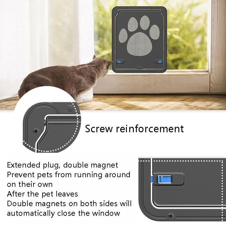 Pet Supplies Dog Paw Print Door Bite-Proof Small Dog Cat Screen Window Door Cat And Dog Door - Reluova