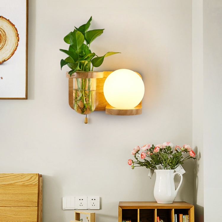 Wooden Bedside Wall Lamp Led Indoor Corridor Aisle Balcony Wall Lamp