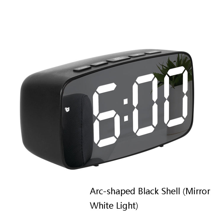 Mirror Bedside Alarm Clock Battery Plug-In Dual-Purpose LED Clock My Store